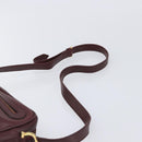 CARTIER Must Line Shoulder Bag Leather Bordeaux Gold Auth 201374-8