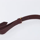 CARTIER Must Line Shoulder Bag Leather Bordeaux Gold Auth 201374-9
