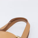 BURBERRY Hand Bag Leather Beige Gold Auth 201376-8