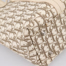 Christian Dior Trotter Canvas Hand Bag Beige Silver Auth 201379M-17