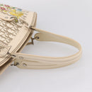 Christian Dior Trotter Canvas Hand Bag Beige Silver Auth 201379M-7
