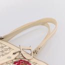 Christian Dior Trotter Canvas Hand Bag Beige Silver Auth 201379M-8