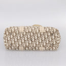 Christian Dior Trotter Canvas Hand Bag Beige Silver Auth 201379M-5