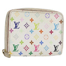 LOUIS VUITTON Monogram Multicolor Zippy Coin Purse White M93741 LV Auth 201382-1