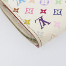 LOUIS VUITTON Monogram Multicolor Zippy Coin Purse White M93741 LV Auth 201382-17