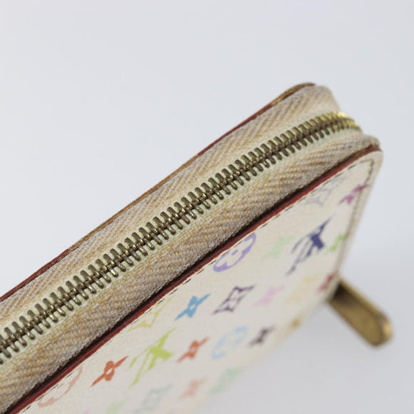 LOUIS VUITTON Monogram Multicolor Zippy Coin Purse White M93741 LV Auth 201382