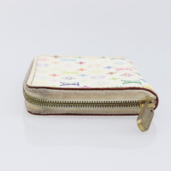 LOUIS VUITTON Monogram Multicolor Zippy Coin Purse White M93741 LV Auth 201382