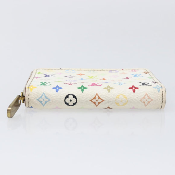 LOUIS VUITTON Monogram Multicolor Zippy Coin Purse White M93741 LV Auth 201382