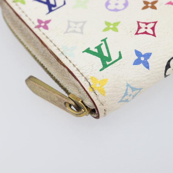 LOUIS VUITTON Monogram Multicolor Zippy Coin Purse White M93741 LV Auth 201382
