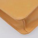 Burberrys Nova Check Shoulder Bag Leather Beige Gold Auth 201388-15
