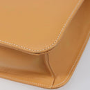 Burberrys Nova Check Shoulder Bag Leather Beige Gold Auth 201388-16