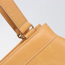 Burberrys Nova Check Shoulder Bag Leather Beige Gold Auth 201388-18