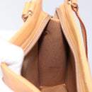 Burberrys Nova Check Shoulder Bag Leather Beige Gold Auth 201388-22