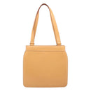 Burberrys Nova Check Shoulder Bag Leather Beige Gold Auth 201388-2