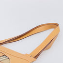 Burberrys Nova Check Shoulder Bag Leather Beige Gold Auth 201388-14