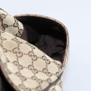 GUCCI GG Canvas Web Sherry Line Tote Bag Beige Silver 161836 Auth 201390A-21