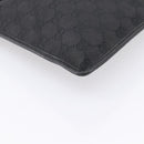 GUCCI GG Canvas Shoulder Bag Black Silver 27639 Auth 201392A-11