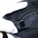 GUCCI GG Canvas Shoulder Bag Black Silver 27639 Auth 201392A-19