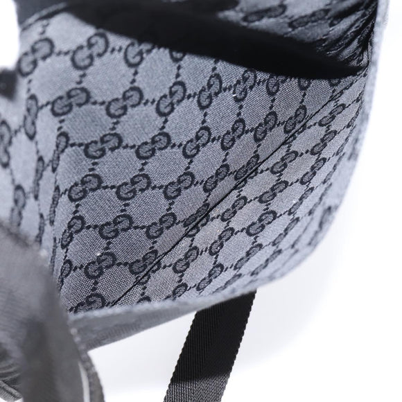 GUCCI GG Canvas Shoulder Bag Black Silver 27639 Auth 201392A