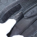 GUCCI GG Canvas Shoulder Bag Black Silver 27639 Auth 201392A-23