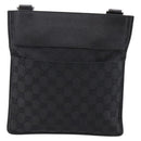 GUCCI GG Canvas Shoulder Bag Black Silver 27639 Auth 201392A-3
