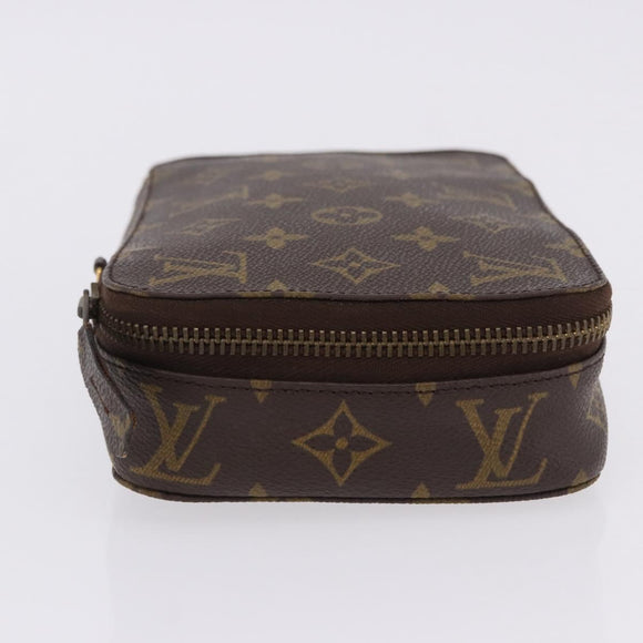LOUIS VUITTON Monogram Pochette Monte Carlo Jewelry Box M47350 LV Auth 201397A