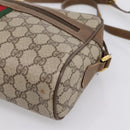 GUCCI GG Supreme Web Sherry Line Shoulder Bag PVC Beige 56 02 005 Auth 201400-10