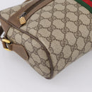 GUCCI GG Supreme Web Sherry Line Shoulder Bag PVC Beige 56 02 005 Auth 201400-11
