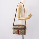 GUCCI GG Supreme Web Sherry Line Shoulder Bag PVC Beige 56 02 005 Auth 201400-23