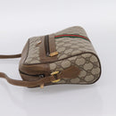 GUCCI GG Supreme Web Sherry Line Shoulder Bag PVC Beige 56 02 005 Auth 201400-4