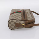 GUCCI GG Supreme Web Sherry Line Shoulder Bag PVC Beige 56 02 005 Auth 201400-5