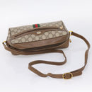 GUCCI GG Supreme Web Sherry Line Shoulder Bag PVC Beige 56 02 005 Auth 201400-7