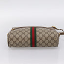 GUCCI GG Supreme Web Sherry Line Shoulder Bag PVC Beige 56 02 005 Auth 201400-9
