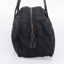 CHANEL New Travel Line Hand Bag Canvas Black Silver CC Auth 201402A-4