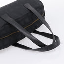 CHANEL New Travel Line Hand Bag Canvas Black Silver CC Auth 201402A-7