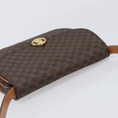 CELINE Macadam Shoulder Bag PVC Leather Brown Gold Tone Auth 201403A-6