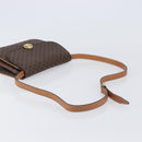 CELINE Macadam Shoulder Bag PVC Leather Brown Gold Tone Auth 201403A-7