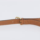 CELINE Macadam Shoulder Bag PVC Leather Brown Gold Tone Auth 201403A-9