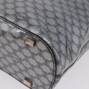CELINE Macadam Shoulder Bag PVC Leather Silver Black Auth 201404A-15