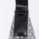 CELINE Macadam Shoulder Bag PVC Leather Silver Black Auth 201404A-17