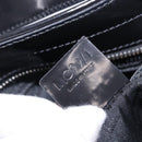 CELINE Macadam Shoulder Bag PVC Leather Silver Black Auth 201404A-26
