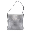 CELINE Macadam Shoulder Bag PVC Leather Silver Black Auth 201404A-3