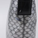 CELINE Macadam Shoulder Bag PVC Leather Silver Black Auth 201404A-7