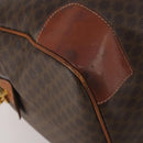 CELINE Macadam Boston Bag PVC Leather Brown Gold Tone Auth 201406-15