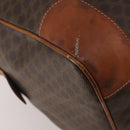 CELINE Macadam Boston Bag PVC Leather Brown Gold Tone Auth 201406-9