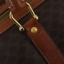 CELINE Macadam Boston Bag PVC Leather Brown Gold Tone Auth 201406-17