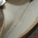 CELINE Macadam Boston Bag PVC Leather Brown Gold Tone Auth 201406-23