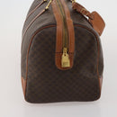 CELINE Macadam Boston Bag PVC Leather Brown Gold Tone Auth 201406-4