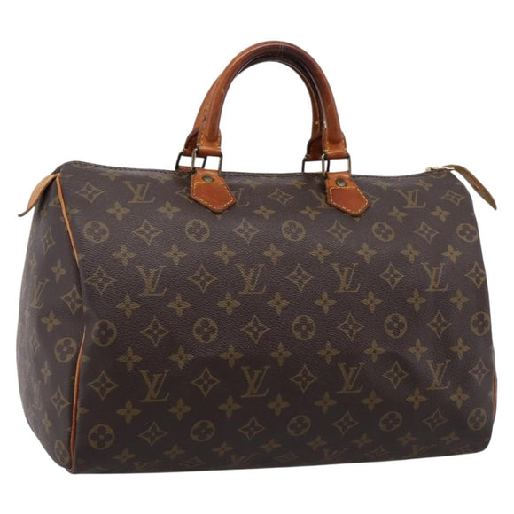 LOUIS VUITTON Monogram Speedy 35 Hand Bag M41524 LV Auth 201407A