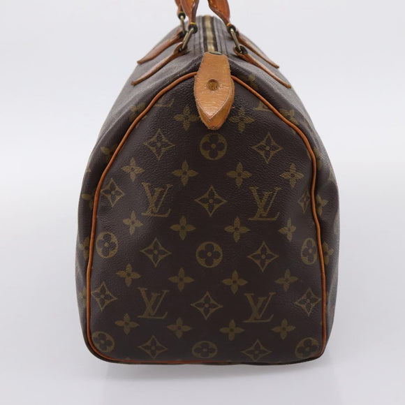 LOUIS VUITTON Monogram Speedy 35 Hand Bag M41524 LV Auth 201407A